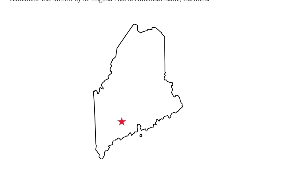 Map of Maine locating Augusta