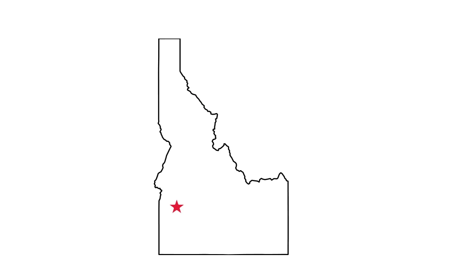 Map of Idaho locating Boise