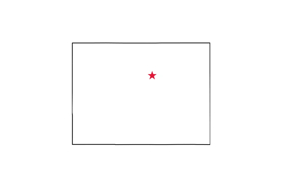 Map of Colorado locating Denver