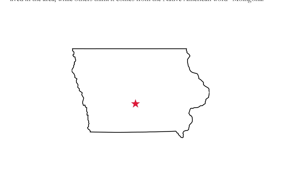 Map of Iowa locating Des Moines