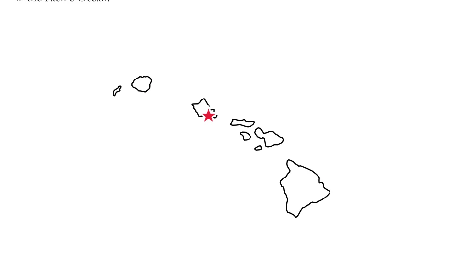 Map of Hawaii locating Honolulu