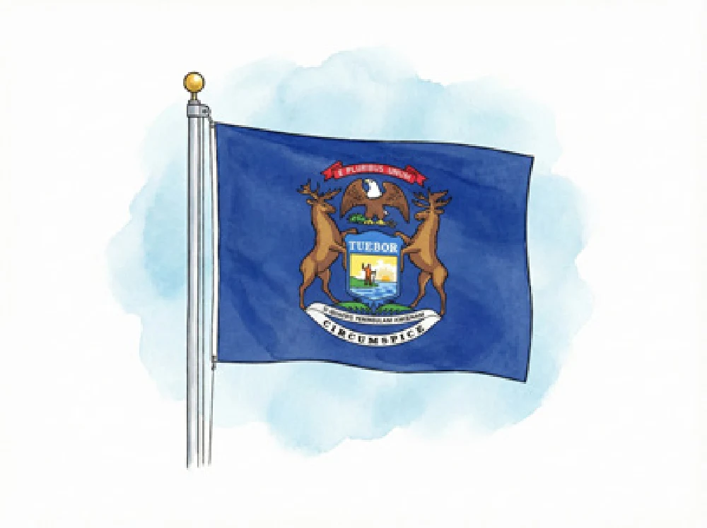 Michigan state flag