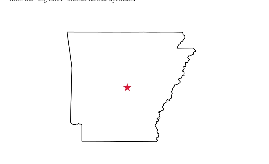 Map of Arkansas locating Little Rock