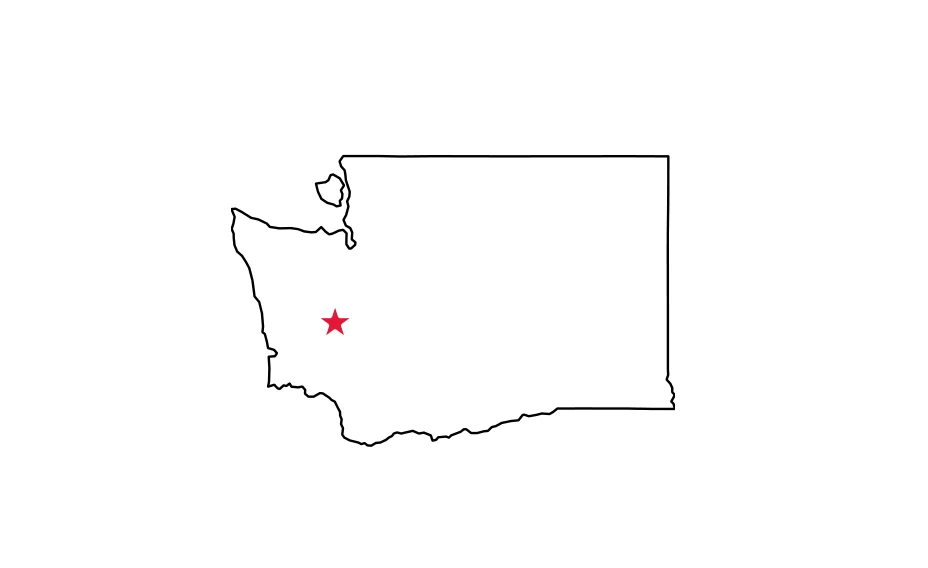 Map of Washington locating Olympia