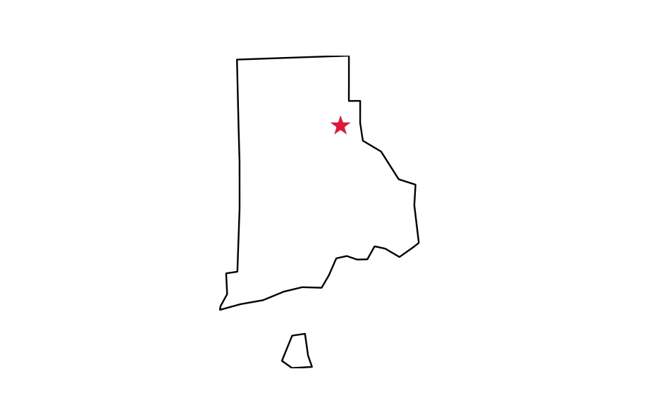 Map of Rhode Island locating Providence